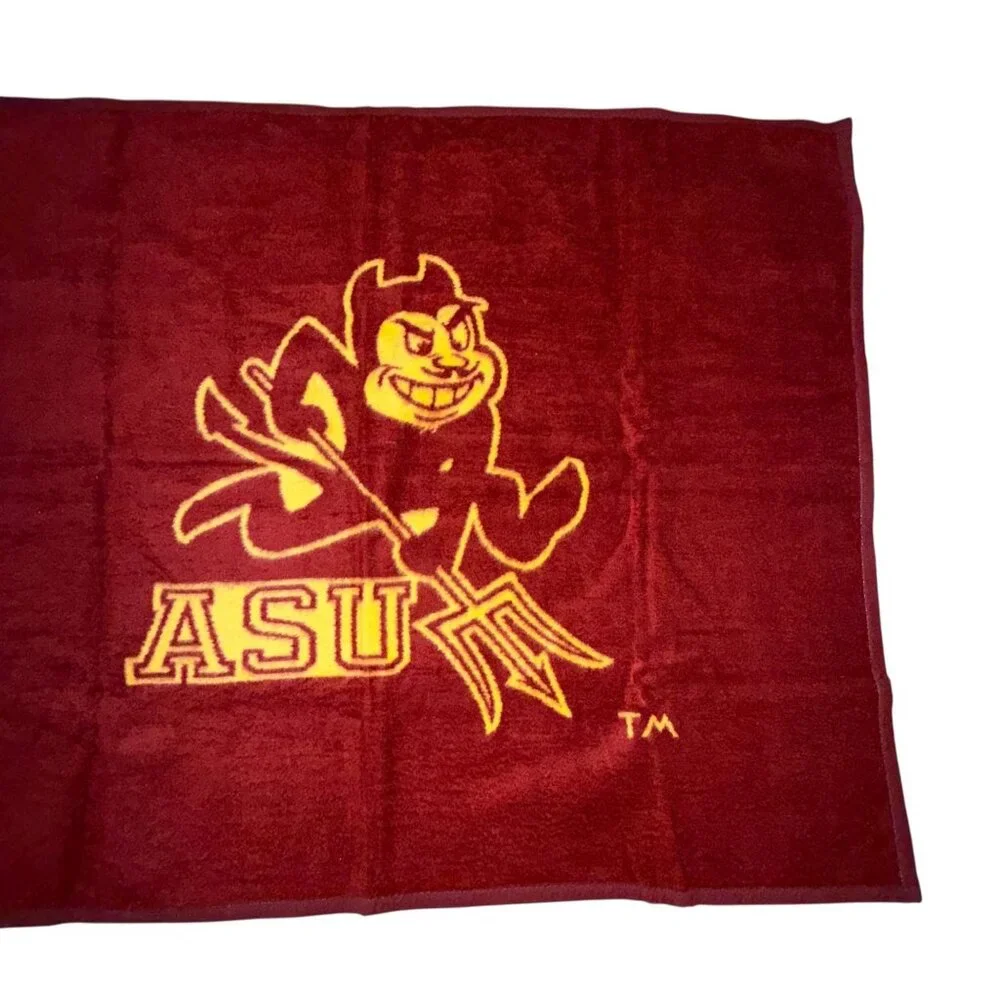 Biederlack Vtg Arizona State University Sun Devils Acrylic Throw Blanket 58x46